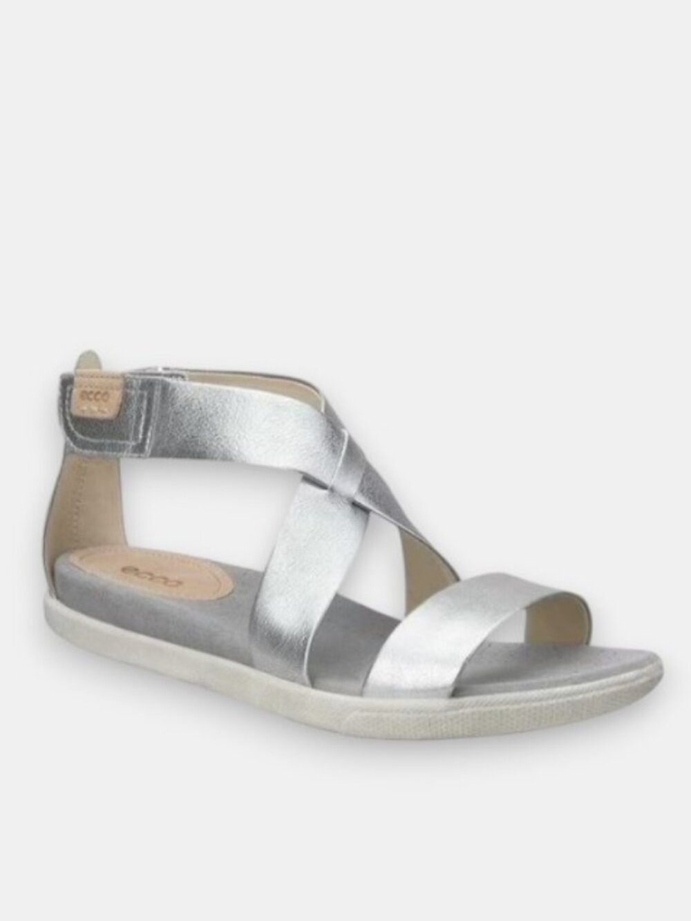 Ecco Damara strap sandal silver women's size 37